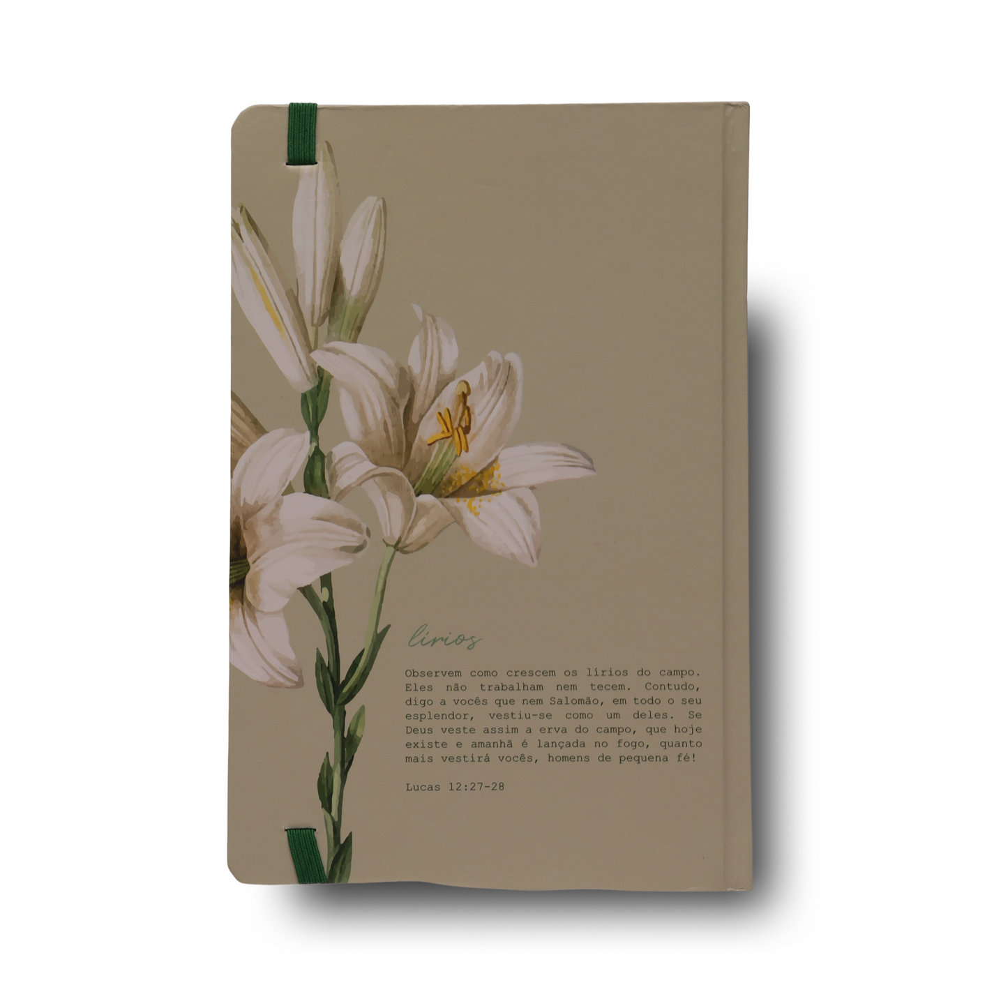 CADERNO MOLESKINE | COM PAUTA | LÍRIOS