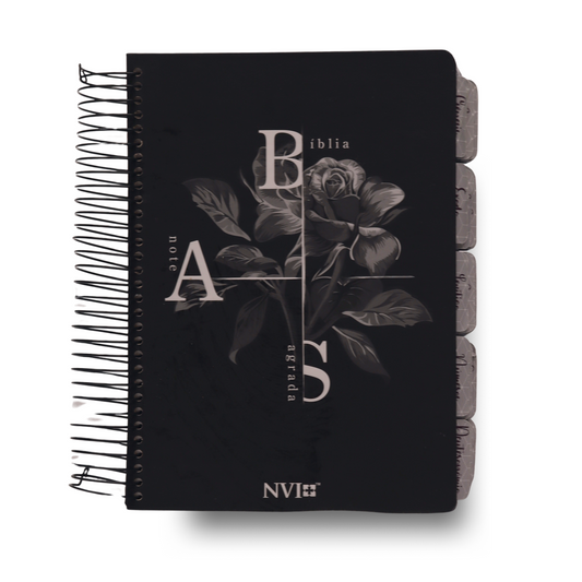 BÍBLIA ANOTE ESPIRAL FLOR DE INVERNO | NVI | LETRA NORMAL | COM ESPAÇO PARA ANOTAÇÕES